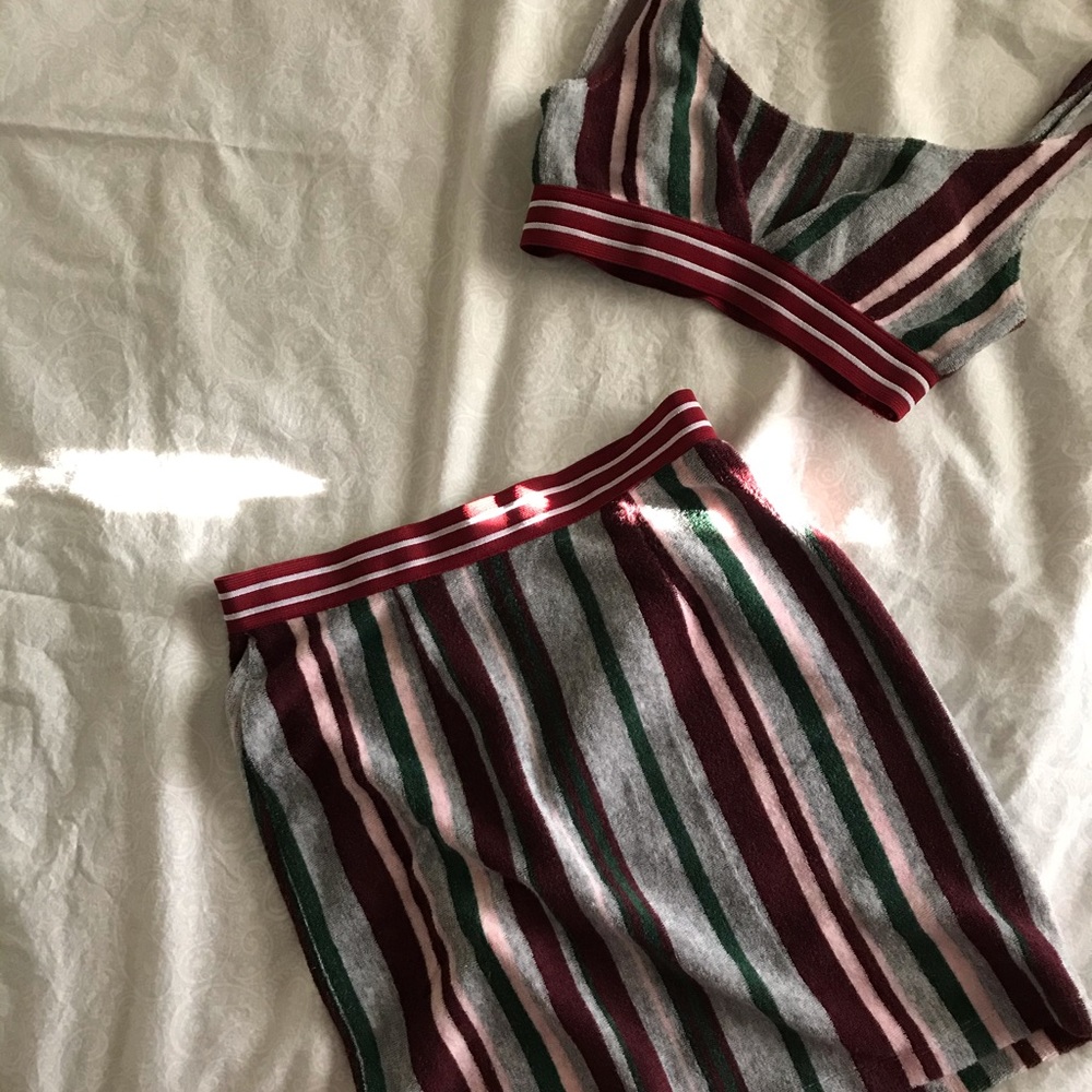 Cropped Top and Skirt